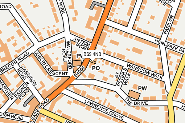 BS9 4NB map - OS OpenMap – Local (Ordnance Survey)