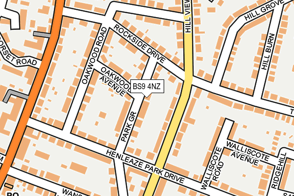 BS9 4NZ map - OS OpenMap – Local (Ordnance Survey)