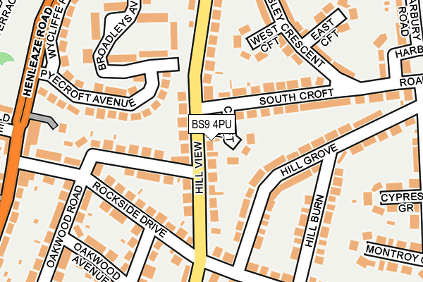 BS9 4PU map - OS OpenMap – Local (Ordnance Survey)