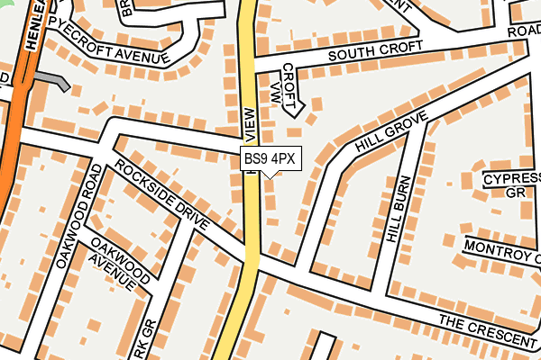 BS9 4PX map - OS OpenMap – Local (Ordnance Survey)