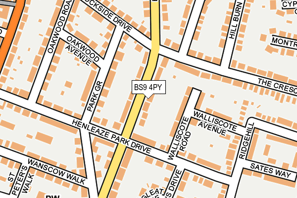 BS9 4PY map - OS OpenMap – Local (Ordnance Survey)
