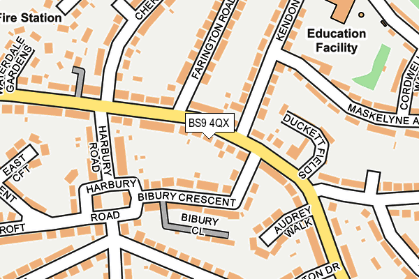 BS9 4QX map - OS OpenMap – Local (Ordnance Survey)