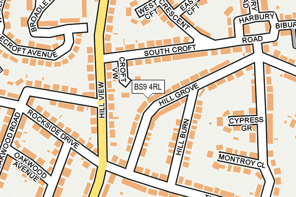 BS9 4RL map - OS OpenMap – Local (Ordnance Survey)