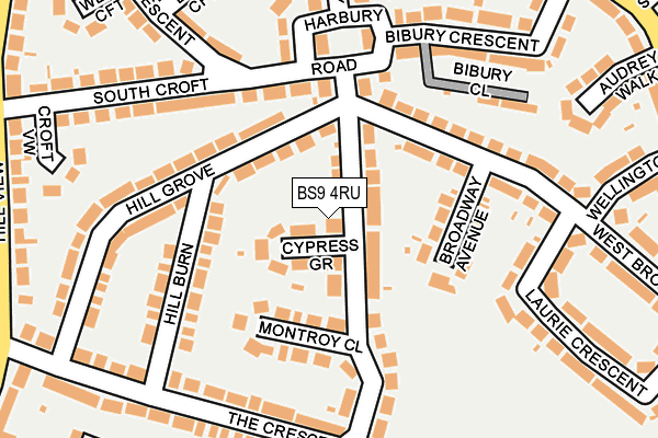 BS9 4RU map - OS OpenMap – Local (Ordnance Survey)