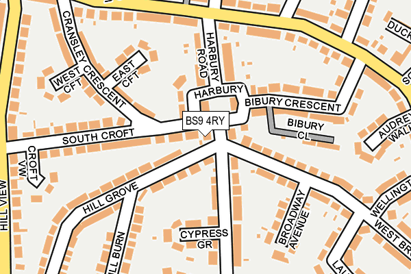 BS9 4RY map - OS OpenMap – Local (Ordnance Survey)