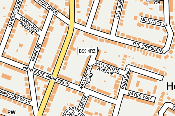 BS9 4RZ map - OS OpenMap – Local (Ordnance Survey)