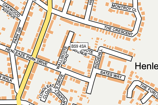 BS9 4SA map - OS OpenMap – Local (Ordnance Survey)