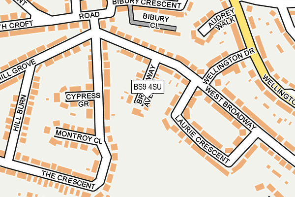 BS9 4SU map - OS OpenMap – Local (Ordnance Survey)