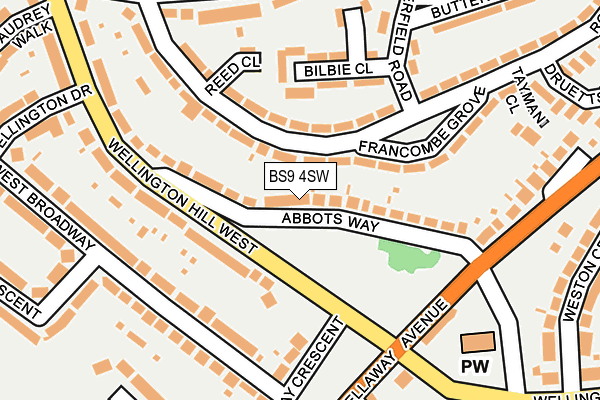 BS9 4SW map - OS OpenMap – Local (Ordnance Survey)