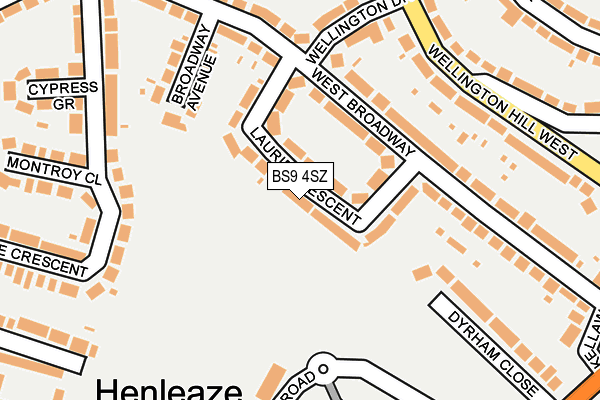 BS9 4SZ map - OS OpenMap – Local (Ordnance Survey)