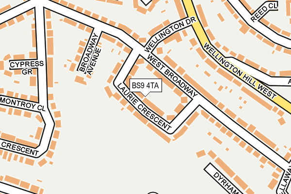 BS9 4TA map - OS OpenMap – Local (Ordnance Survey)