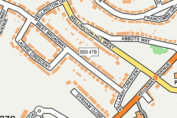 BS9 4TB map - OS OpenMap – Local (Ordnance Survey)