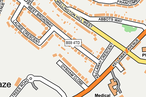 BS9 4TD map - OS OpenMap – Local (Ordnance Survey)