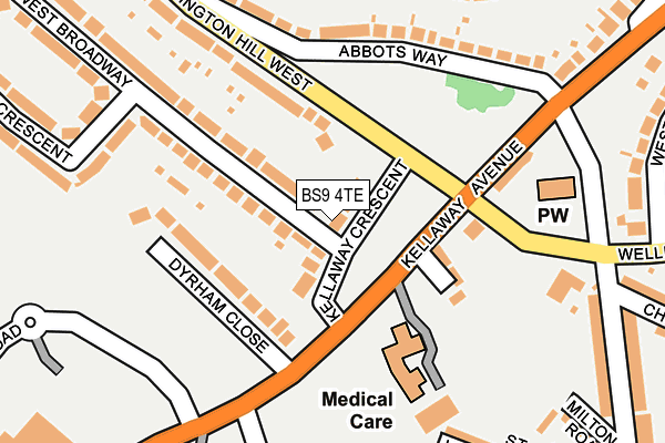 BS9 4TE map - OS OpenMap – Local (Ordnance Survey)