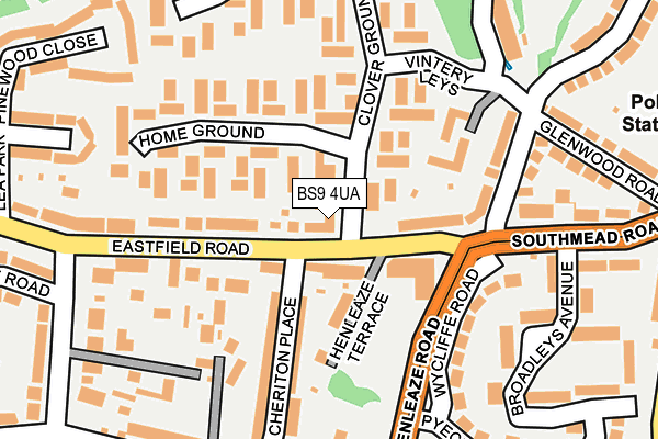 BS9 4UA map - OS OpenMap – Local (Ordnance Survey)