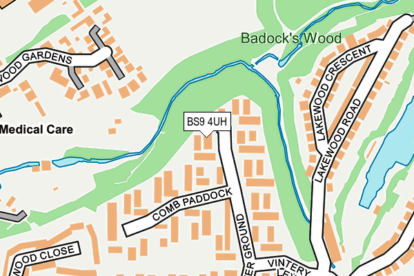 BS9 4UH map - OS OpenMap – Local (Ordnance Survey)