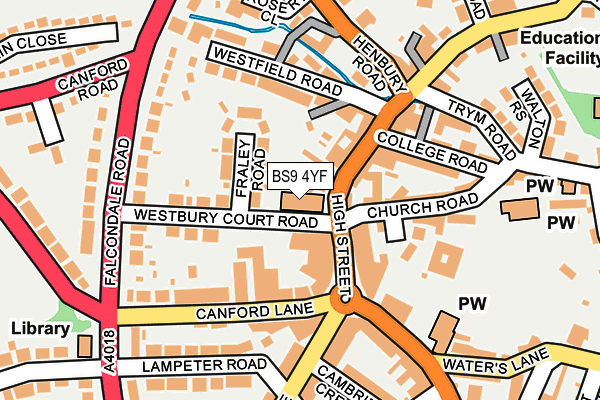 BS9 4YF map - OS OpenMap – Local (Ordnance Survey)