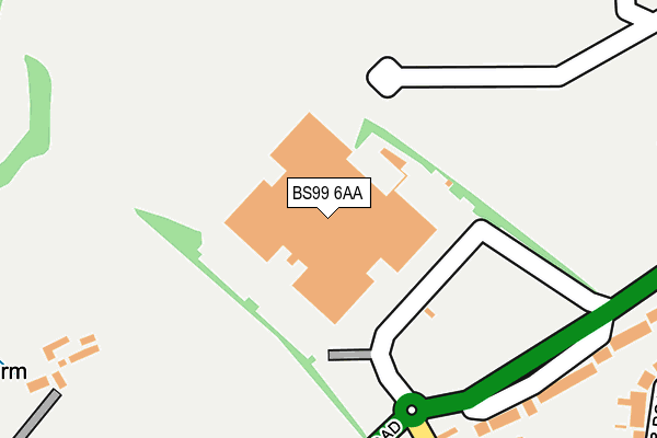BS99 6AA map - OS OpenMap – Local (Ordnance Survey)