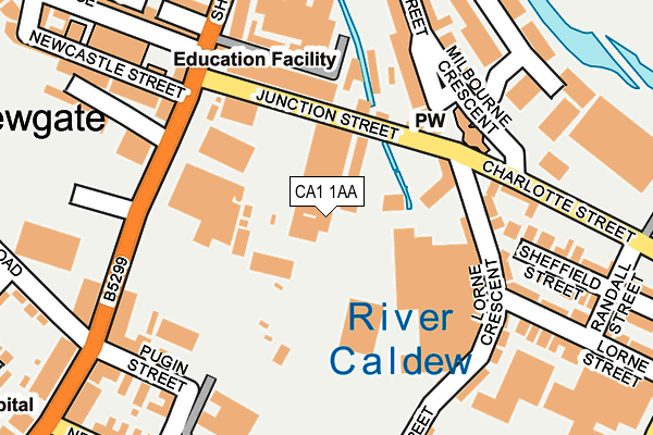 CA1 1AA map - OS OpenMap – Local (Ordnance Survey)