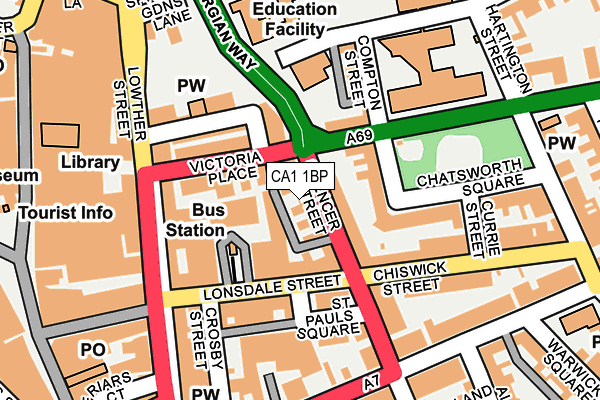 CA1 1BP map - OS OpenMap – Local (Ordnance Survey)