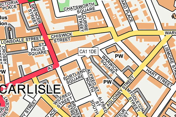 CA1 1DE map - OS OpenMap – Local (Ordnance Survey)