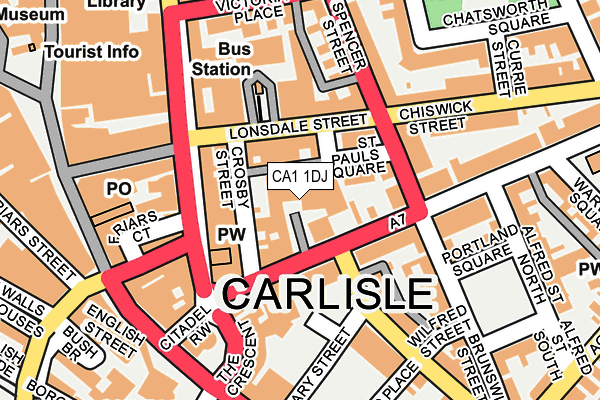 CA1 1DJ map - OS OpenMap – Local (Ordnance Survey)