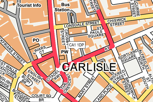 CA1 1DP map - OS OpenMap – Local (Ordnance Survey)