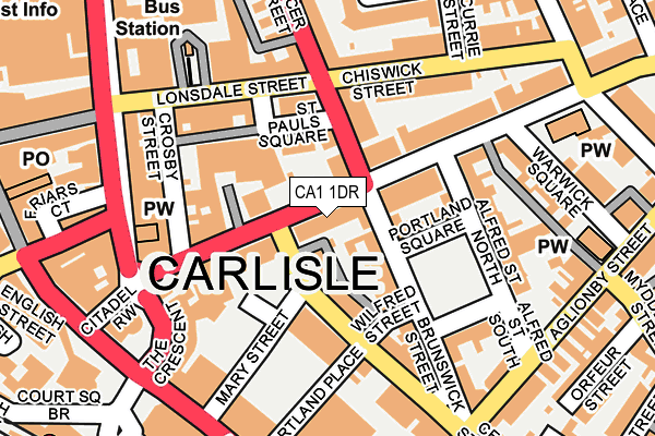 CA1 1DR map - OS OpenMap – Local (Ordnance Survey)