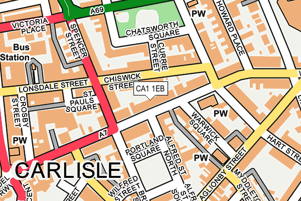 CA1 1EB map - OS OpenMap – Local (Ordnance Survey)