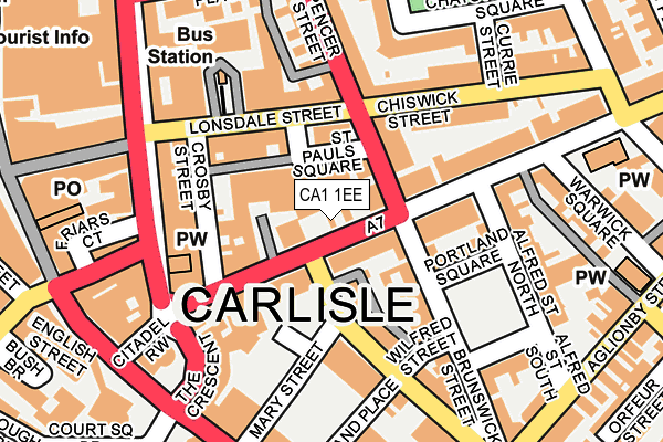 CA1 1EE map - OS OpenMap – Local (Ordnance Survey)