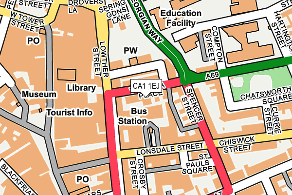 CA1 1EJ map - OS OpenMap – Local (Ordnance Survey)
