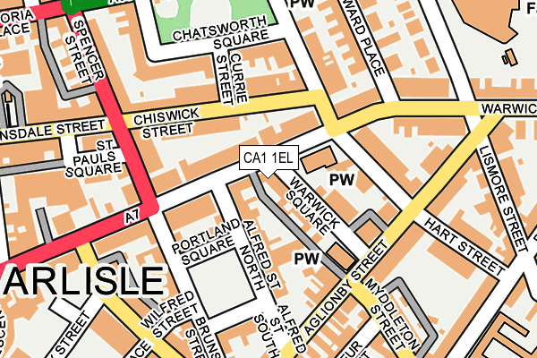 CA1 1EL map - OS OpenMap – Local (Ordnance Survey)