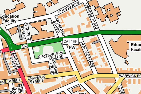 CA1 1HF map - OS OpenMap – Local (Ordnance Survey)