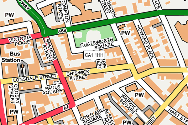 CA1 1HH map - OS OpenMap – Local (Ordnance Survey)