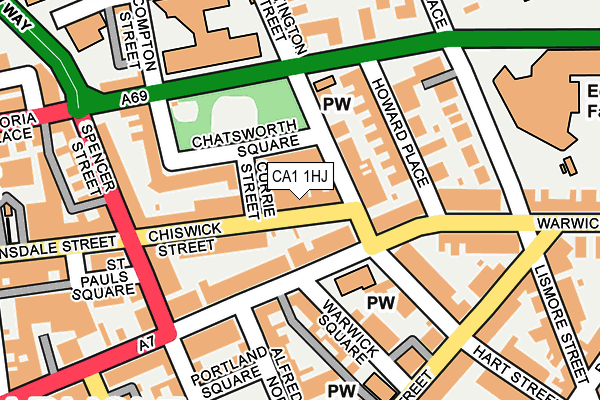 CA1 1HJ map - OS OpenMap – Local (Ordnance Survey)