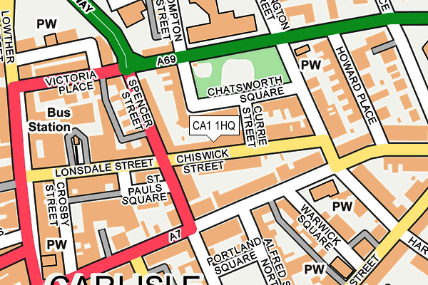 CA1 1HQ map - OS OpenMap – Local (Ordnance Survey)