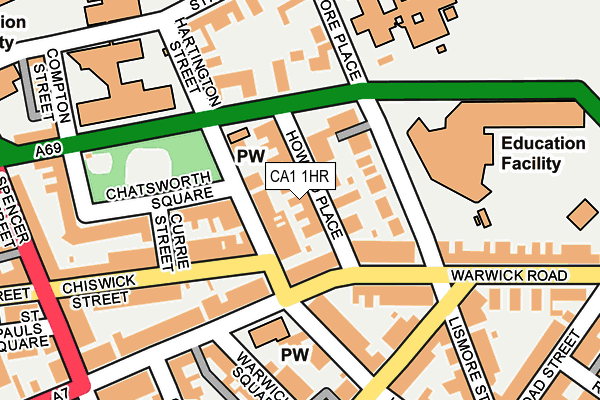 CA1 1HR map - OS OpenMap – Local (Ordnance Survey)