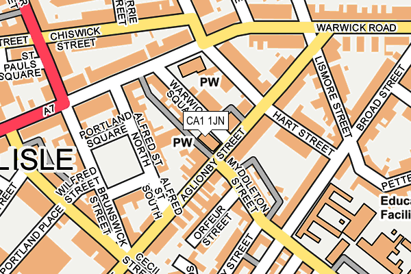 CA1 1JN map - OS OpenMap – Local (Ordnance Survey)