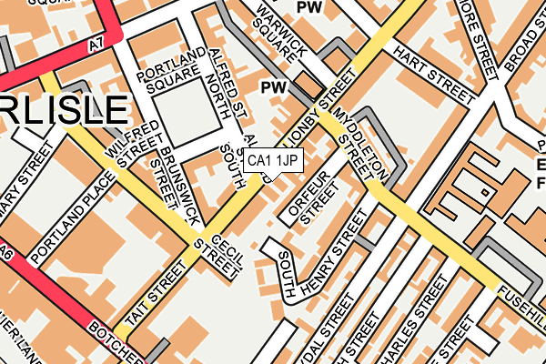 CA1 1JP map - OS OpenMap – Local (Ordnance Survey)