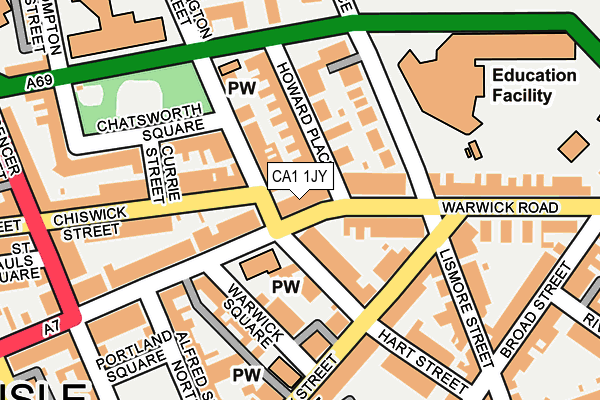 CA1 1JY map - OS OpenMap – Local (Ordnance Survey)