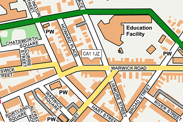 CA1 1JZ map - OS OpenMap – Local (Ordnance Survey)