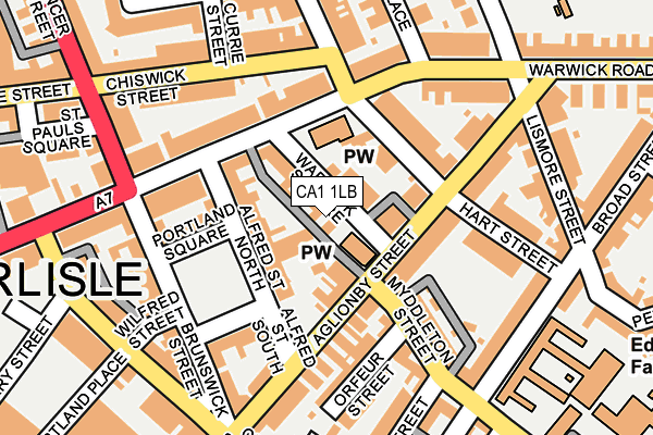 CA1 1LB map - OS OpenMap – Local (Ordnance Survey)
