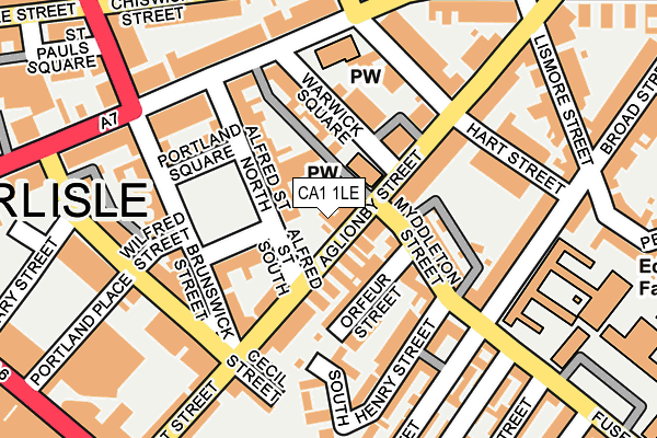 CA1 1LE map - OS OpenMap – Local (Ordnance Survey)