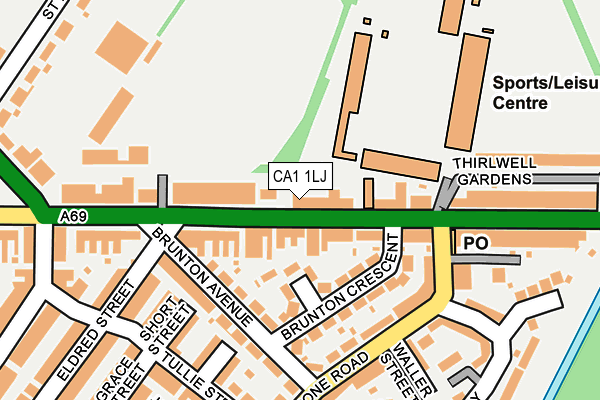 CA1 1LJ map - OS OpenMap – Local (Ordnance Survey)
