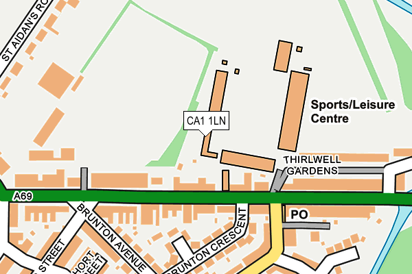 CA1 1LN map - OS OpenMap – Local (Ordnance Survey)