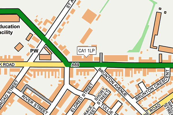 CA1 1LP map - OS OpenMap – Local (Ordnance Survey)