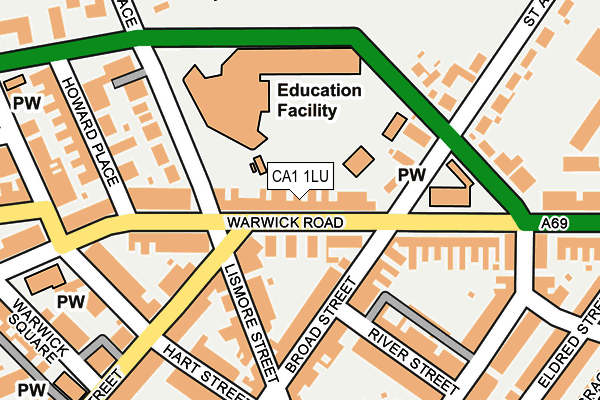 CA1 1LU map - OS OpenMap – Local (Ordnance Survey)