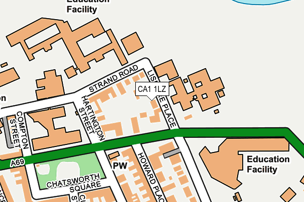 CA1 1LZ map - OS OpenMap – Local (Ordnance Survey)