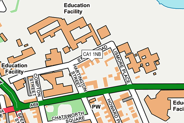 CA1 1NB map - OS OpenMap – Local (Ordnance Survey)