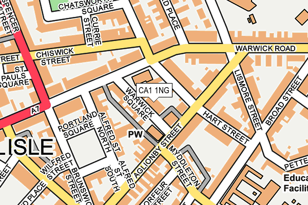 CA1 1NG map - OS OpenMap – Local (Ordnance Survey)